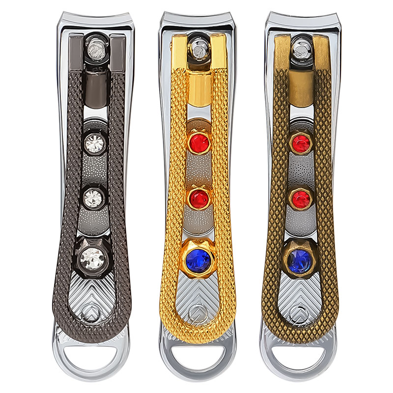 Deluxe Nail Clippers Matte Stainless Steel Sharp Curved Blades Nail Cutters with Filer