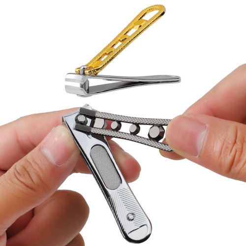 Deluxe Nail Clippers Matte Stainless Steel Sharp Curved Blades Nail Cutters with Filer