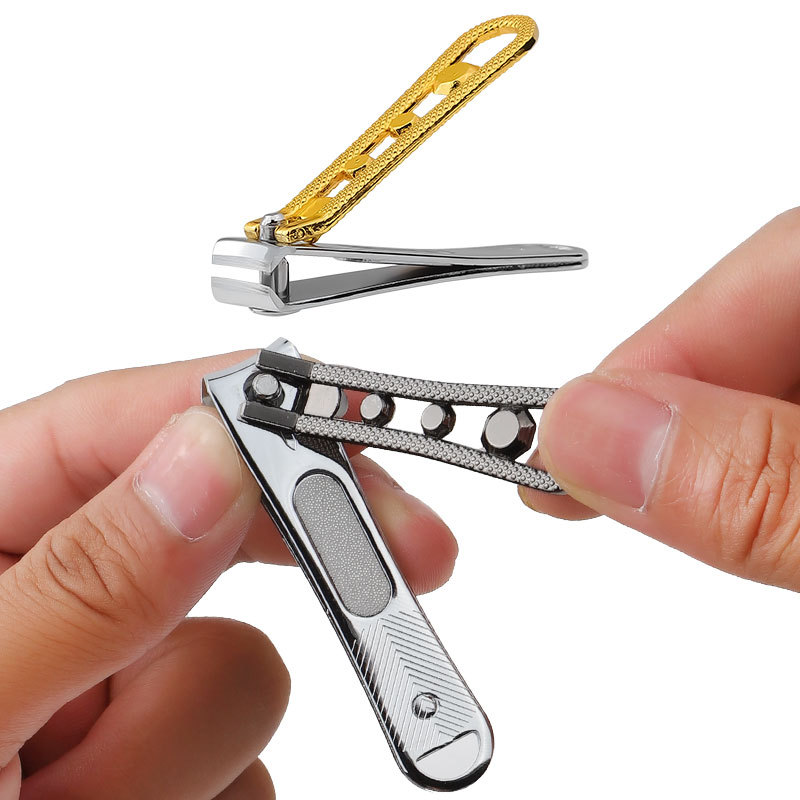 Deluxe Nail Clippers Matte Stainless Steel Sharp Curved Blades Nail Cutters with Filer
