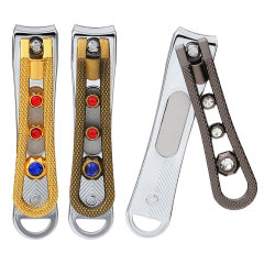 Deluxe Nail Clippers Matte Stainless Steel Sharp Curved Blades Nail Cutters with Filer