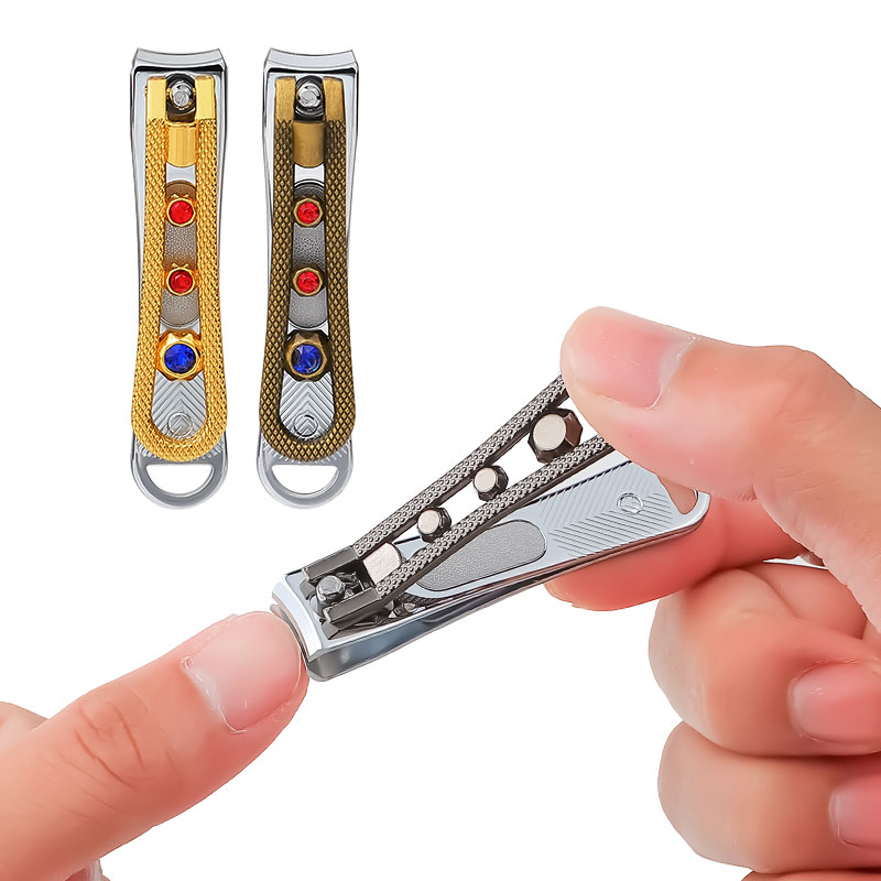 Deluxe Nail Clippers Matte Stainless Steel Sharp Curved Blades Nail Cutters with Filer