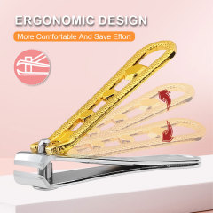 Deluxe Nail Clippers Matte Stainless Steel Sharp Curved Blades Nail Cutters with Filer