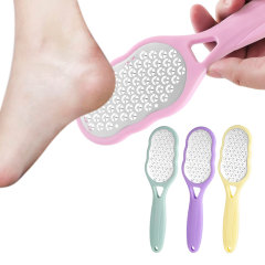 Professional Pedicure Feet Care Tools Callus Remover Plastic Handle Stainless Steel Scrubber Dead Skin Foot File