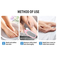 Professional Pedicure Feet Care Tools Callus Remover Plastic Handle Stainless Steel Scrubber Dead Skin Foot File