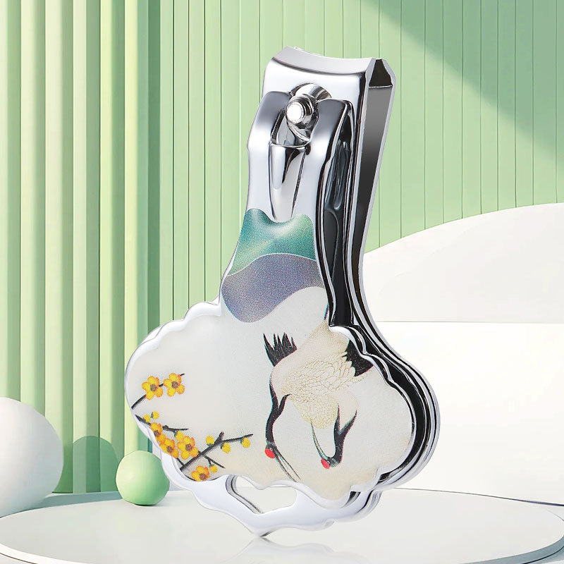 Household Cartoon Animal Pattern Nail Clipper Non-Slip Grip Sharp Stainless Steel Fingernail Cutter Trimmer
