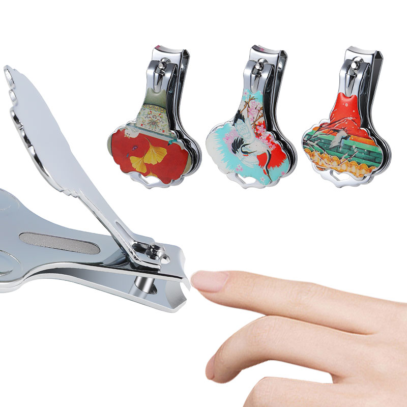 Household Cartoon Animal Pattern Nail Clipper Non-Slip Grip Sharp Stainless Steel Fingernail Cutter Trimmer