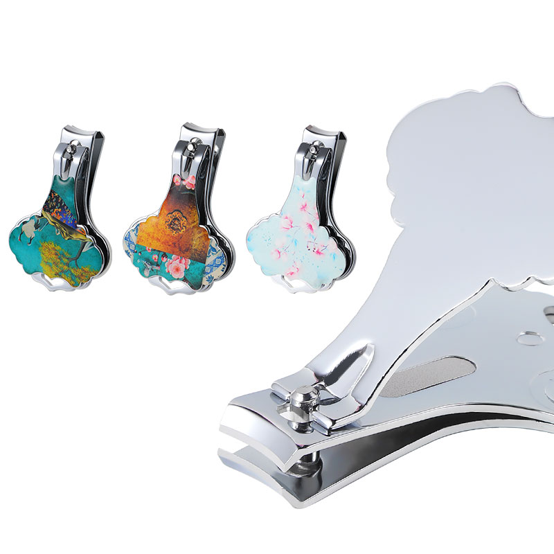 Household Cartoon Animal Pattern Nail Clipper Non-Slip Grip Sharp Stainless Steel Fingernail Cutter Trimmer