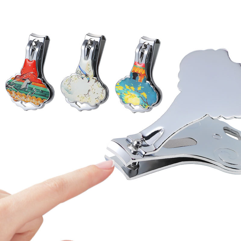 Household Cartoon Animal Pattern Nail Clipper Non-Slip Grip Sharp Stainless Steel Fingernail Cutter Trimmer