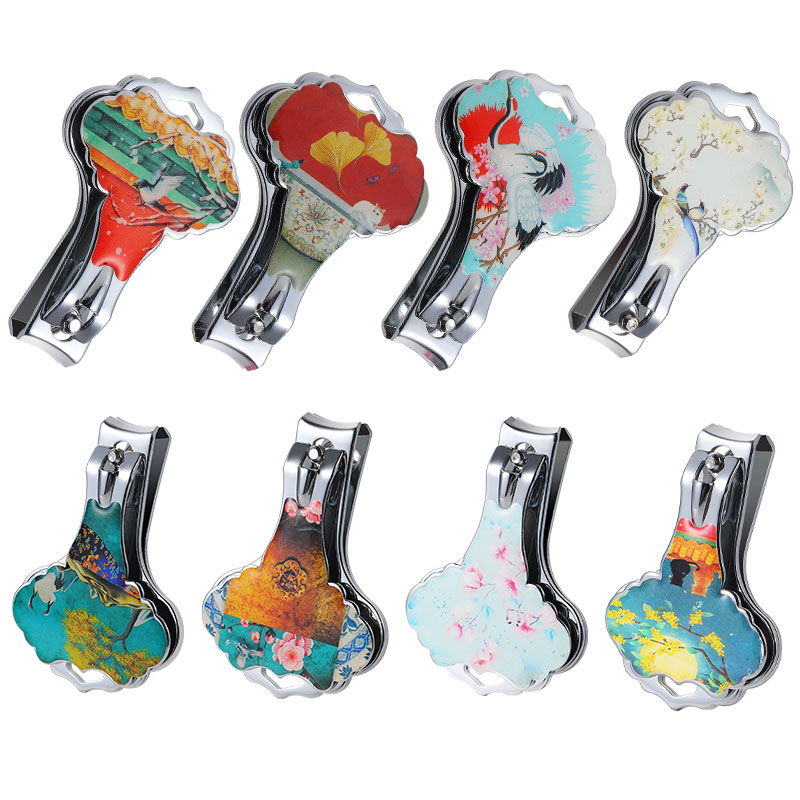 Household Cartoon Animal Pattern Nail Clipper Non-Slip Grip Sharp Stainless Steel Fingernail Cutter Trimmer
