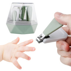 4 PCS Baby Manicure Set and Pedicure Set Baby Nail Clipper Scissor Baby Nail File for Newborn (Green)