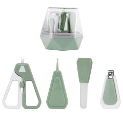 4 PCS Baby Manicure Set and Pedicure Set Baby Nail Clipper Scissor Baby Nail File for Newborn (Green)