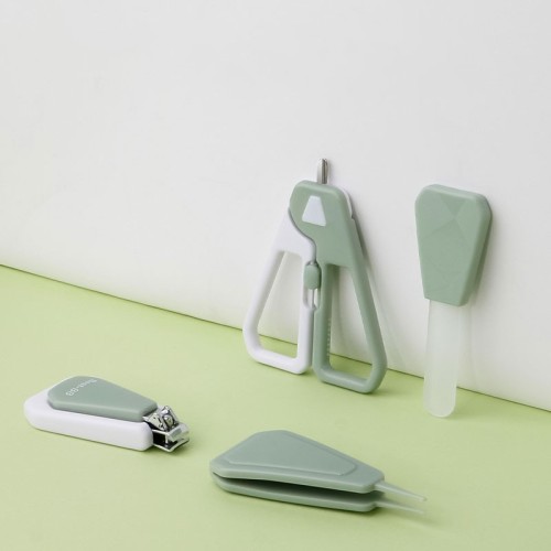 4 PCS Baby Manicure Set and Pedicure Set Baby Nail Clipper Scissor Baby Nail File for Newborn (Green)