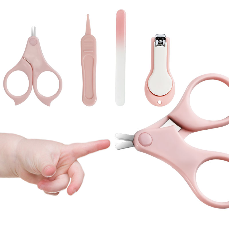 4-in-1 Baby Nail Kit Transparent And Lovely Box With Cute Decoration