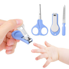 3 PCS Baby Manicure Nail Care Nail Clipper Set (Blue&Green)