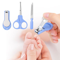 3 PCS Baby Manicure Nail Care Nail Clipper Set (Blue&Green)