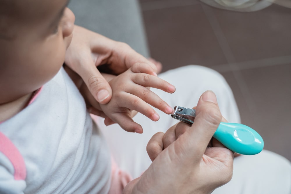 trimming nails for baby