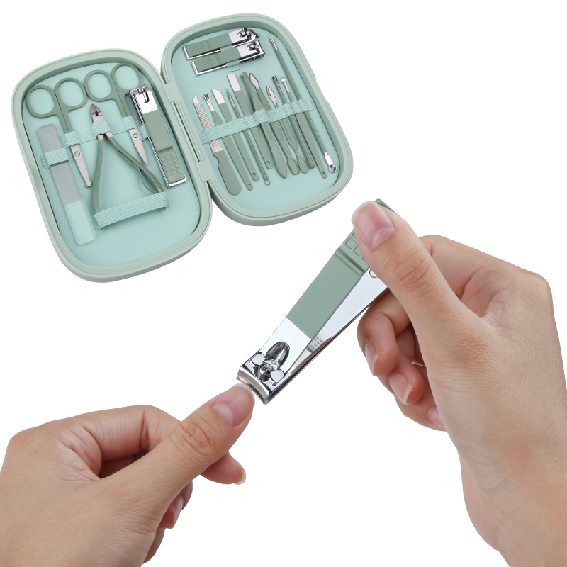 18 IN 1 Manicure Pedicure Set Stainless Steel Nail Care Tools Grooming Kit