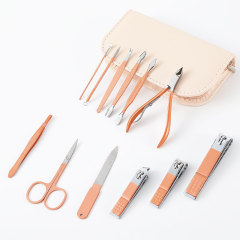 12 Pieces Manicure Kit Nail Care Tools with Luxurious Travel Case