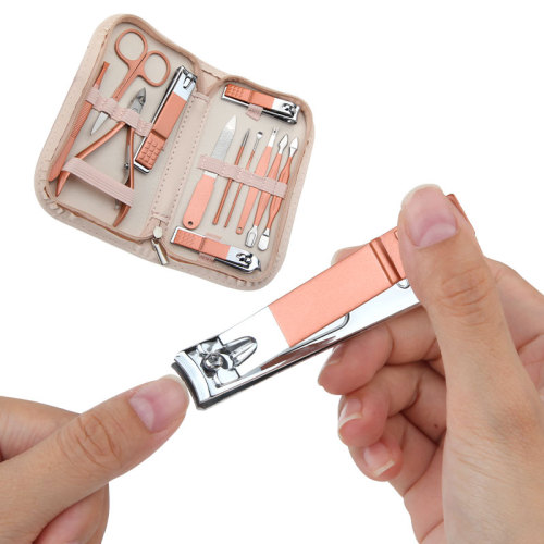 12 Pieces Manicure Kit Nail Care Tools with Luxurious Travel Case