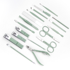 18 IN 1 Manicure Pedicure Set Stainless Steel Nail Care Tools Grooming Kit