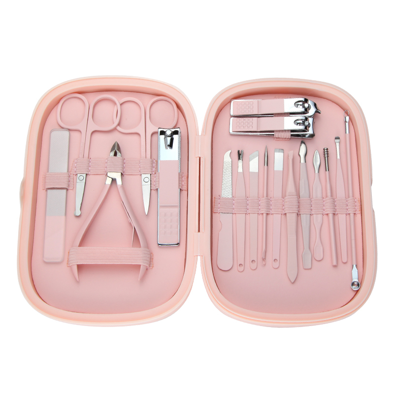 18 IN 1 Manicure Pedicure Set Stainless Steel Nail Care Tools Grooming Kit
