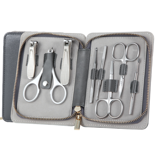 Manicure Set 8 In 1 Full Function Kit Professional Stainless Steel Pedicure Sets With PU Leather Portable Case