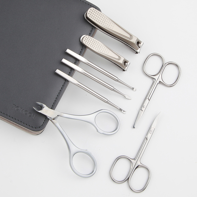Manicure Set 8 In 1 Full Function Kit Professional Stainless Steel Pedicure Sets With PU Leather Portable Case