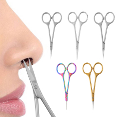Stainless Steel Facial Scissors Russian-Style Pre-Treatment Manicure Tools Trim Dead Skin Pointed Beauty Scissors