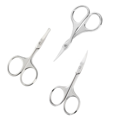 Curved And Rounded Safety Tip Clippers For Nose Hair Cutting
