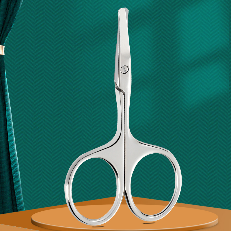 Curved And Rounded Safety Tip Clippers For Nose Hair Cutting