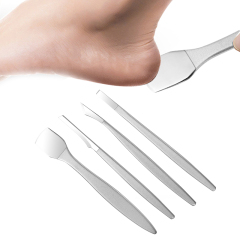 Pedicure Knife Set For Feet 4PCS Ingrown Toenail Blade Tool With Storage Leather Case