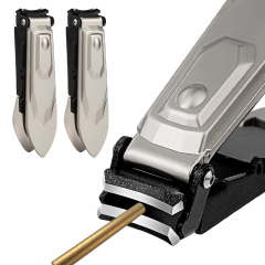 Large Diameter Stainless Steel Nail Clippers For Thick Nails and A Glass File Set