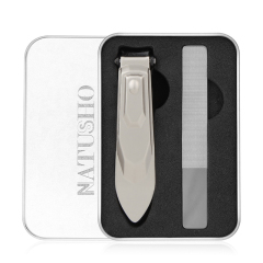 Large Diameter Stainless Steel Nail Clippers For Thick Nails and A Glass File Set