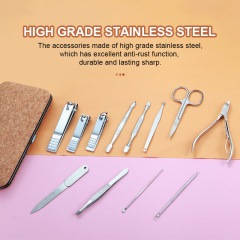 Manicure Set Personal Care Grooming 8 PCS + 12 PCS Beauty Tool Portable Kit Combo
