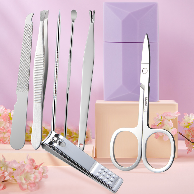 Travel Manicure Grooming Kit Nail Clipper Set (7 PCs)