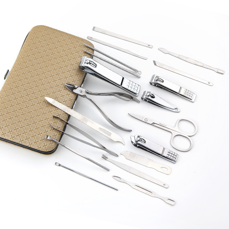 19 Pcs Manicure Set Nail Clippers Pedicure Kit Stainless Steel Professional Grooming Kit Nail Tools
