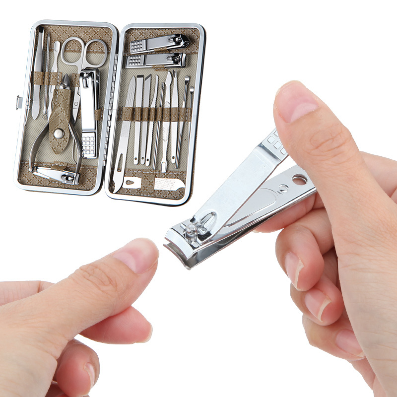 19 Pcs Manicure Set Nail Clippers Pedicure Kit Stainless Steel Professional Grooming Kit Nail Tools