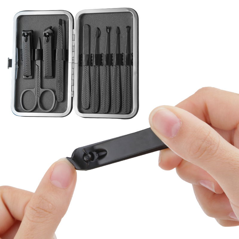 9 PCS Premium Nail Clipper Set Nail Care Tools with Luxurious Portable Travel Case