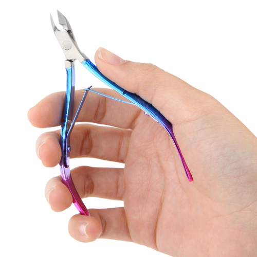 Rainbow Color Premium Stainless Steel Cuticle Nippers Trimmer for Manicure &amp; Pedicure