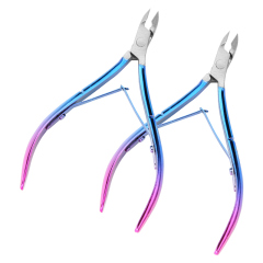Rainbow Color Premium Stainless Steel Cuticle Nippers Trimmer for Manicure & Pedicure