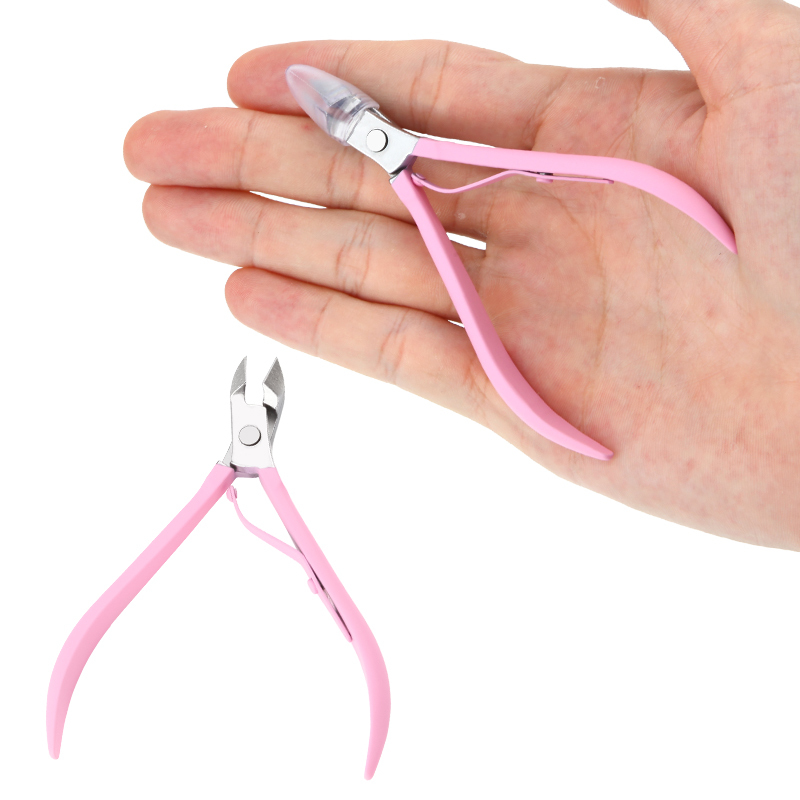 2 Pack Cuticle Cutter Cuticle Nippers Pointed Blade Cuticle Trimmer (Pink)