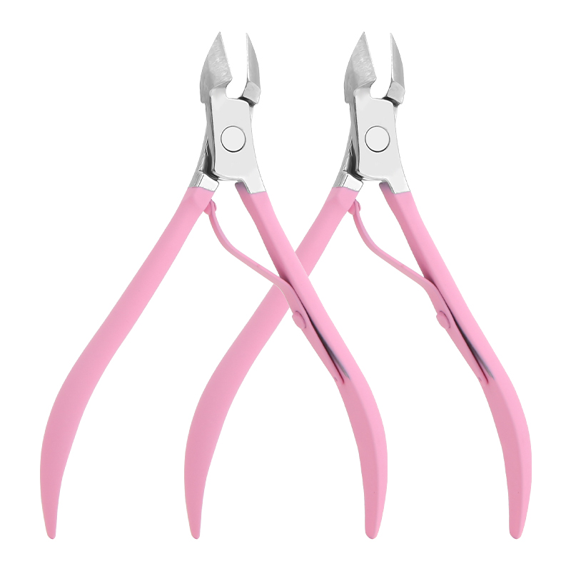 2 Pack Cuticle Cutter Cuticle Nippers Pointed Blade Cuticle Trimmer (Pink)