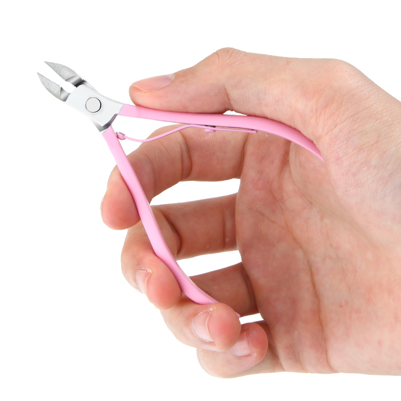 2 Pack Cuticle Cutter Cuticle Nippers Pointed Blade Cuticle Trimmer (Pink)