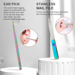 Premium Stainless Steel Manicure and Pedicure Set Personal Care Tool Nail clipper Grooming Kit with Wood Pocket Case