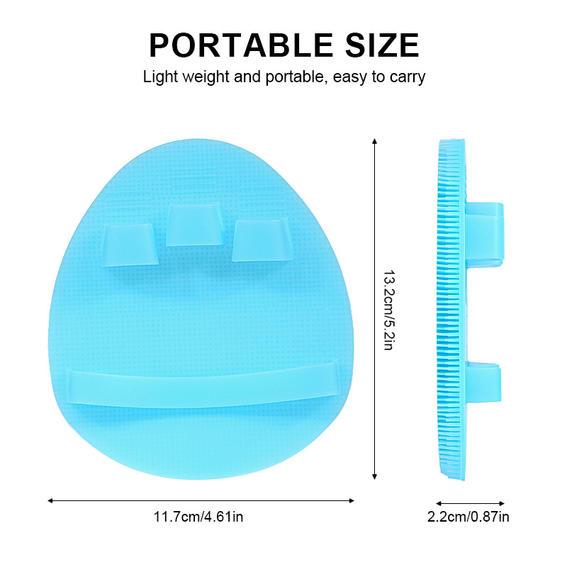 Bathroom Soft Exfoliating Bath Silicone Body Brush Hygienic Shower Cleaning Wash Skin Massage Scrubber Pad