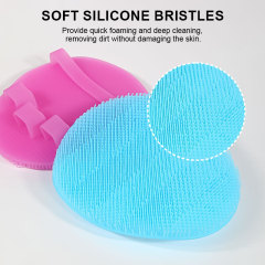 Bathroom Soft Exfoliating Bath Silicone Body Brush Hygienic Shower Cleaning Wash Skin Massage Scrubber Pad