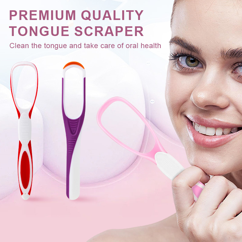 New Disposable Plastic Tongue Scraper Soft Rubber Effective Improve Bad Breath Oral Care Hygiene Cleaning Tool For Adults Baby