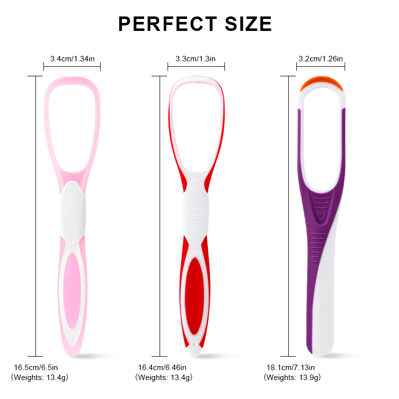 New Disposable Plastic Tongue Scraper Soft Rubber Effective Improve Bad Breath Oral Care Hygiene Cleaning Tool For Adults Baby