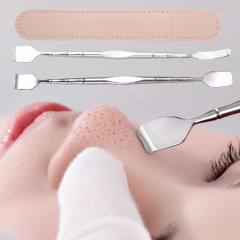 tesSamplesRatings & ReviewsKnow your supplierProduct descriptions from the supplier Double Headed Blackhead Spatula Stainless Steel Facial Pore Prep Cleaner Tool Kit Nose Acne Needle Blackhead Remover Extractors