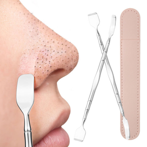 tesSamplesRatings &amp; ReviewsKnow your supplierProduct descriptions from the supplier Double Headed Blackhead Spatula Stainless Steel Facial Pore Prep Cleaner Tool Kit Nose Acne Needle Blackhead Remover Extractors